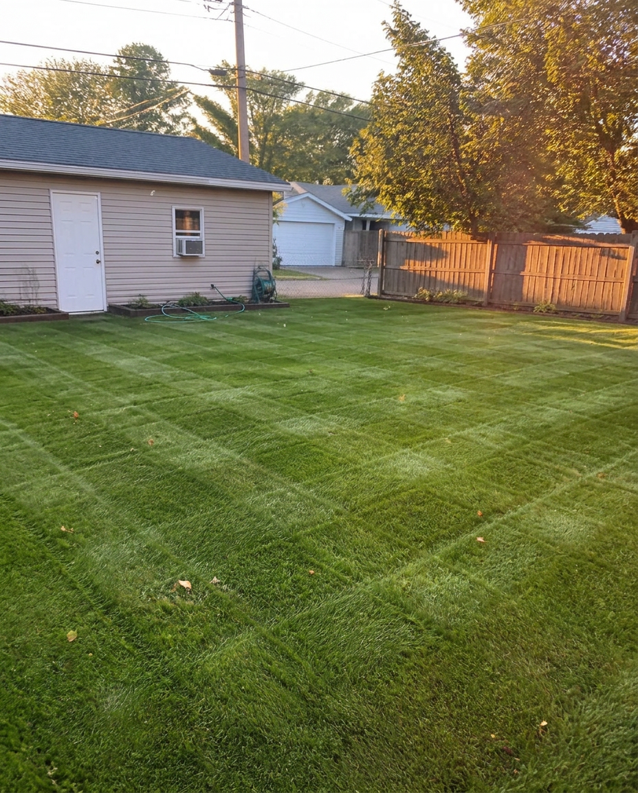 Checkerboard backyard finish